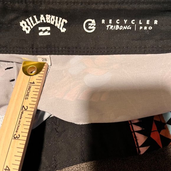 Billabong Men's Board Shorts Size 28 Recycler Pro Tribong Series Black And Blue - Picture 13 of 16